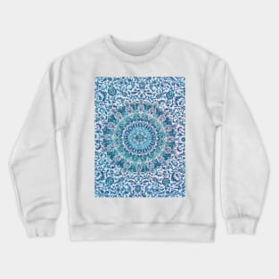 Flower Mandala, Persian Rug Design Crewneck Sweatshirt